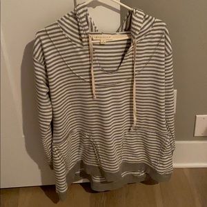 Grey and white soft loose hoody